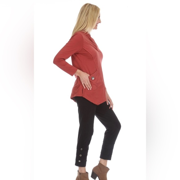 Neon Buddha Tunic long sleeve shirt day to night tunic in chestnut XL - Picture 4 of 11